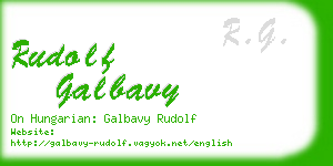 rudolf galbavy business card